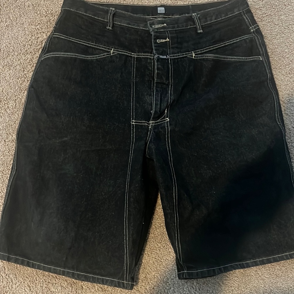 Vintage Black Marithe Francois Girbaud Jean Shorts